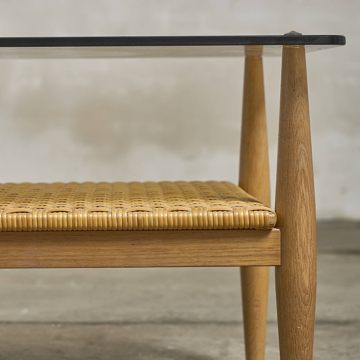 Coffee table and its stool.