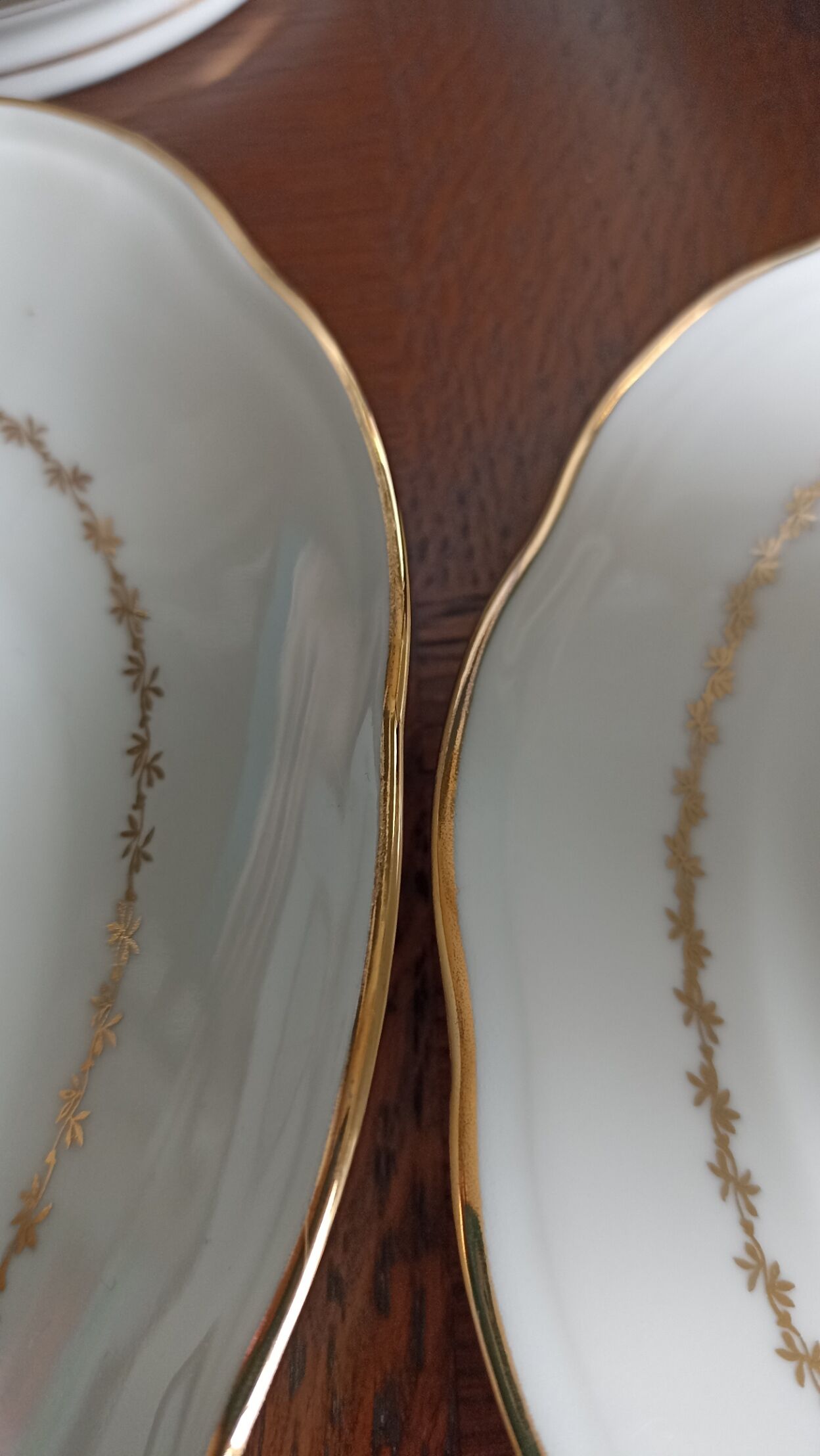 SFP service dish set - Limoges - White and golden