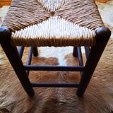 Stool paillé years 50.