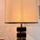 Large vintage architectural table lamp – Stacked Wood & Metal Base