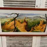 Ancienne peinture jean laville st germain roussillon + cadre bois