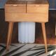 Wooden sewing worker/furniture with compass feet