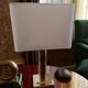 Vintage / art deco / 1950s brass table lamp.