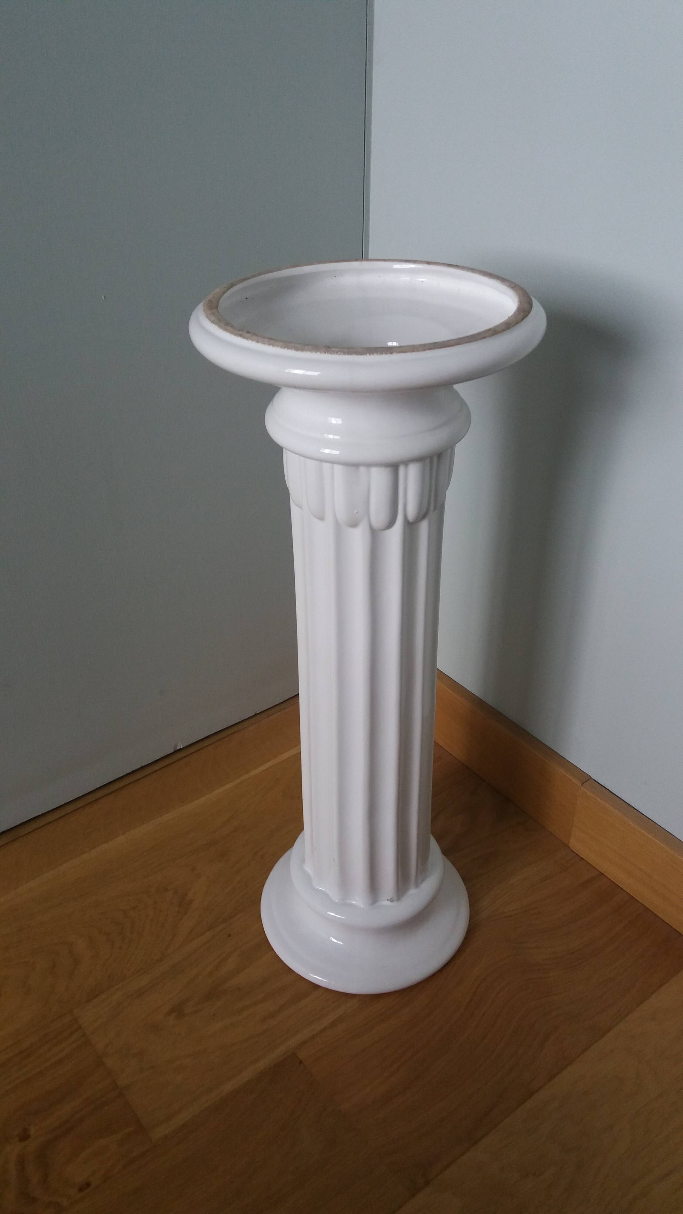 Colonne piedestal 55 cm céramique émaillée