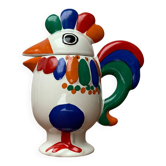 Théière ou cafetière en céramique vintage poule, années 1970