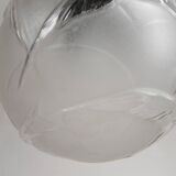 Art Deco pendant light with engraved glass globe and birds, 1930s