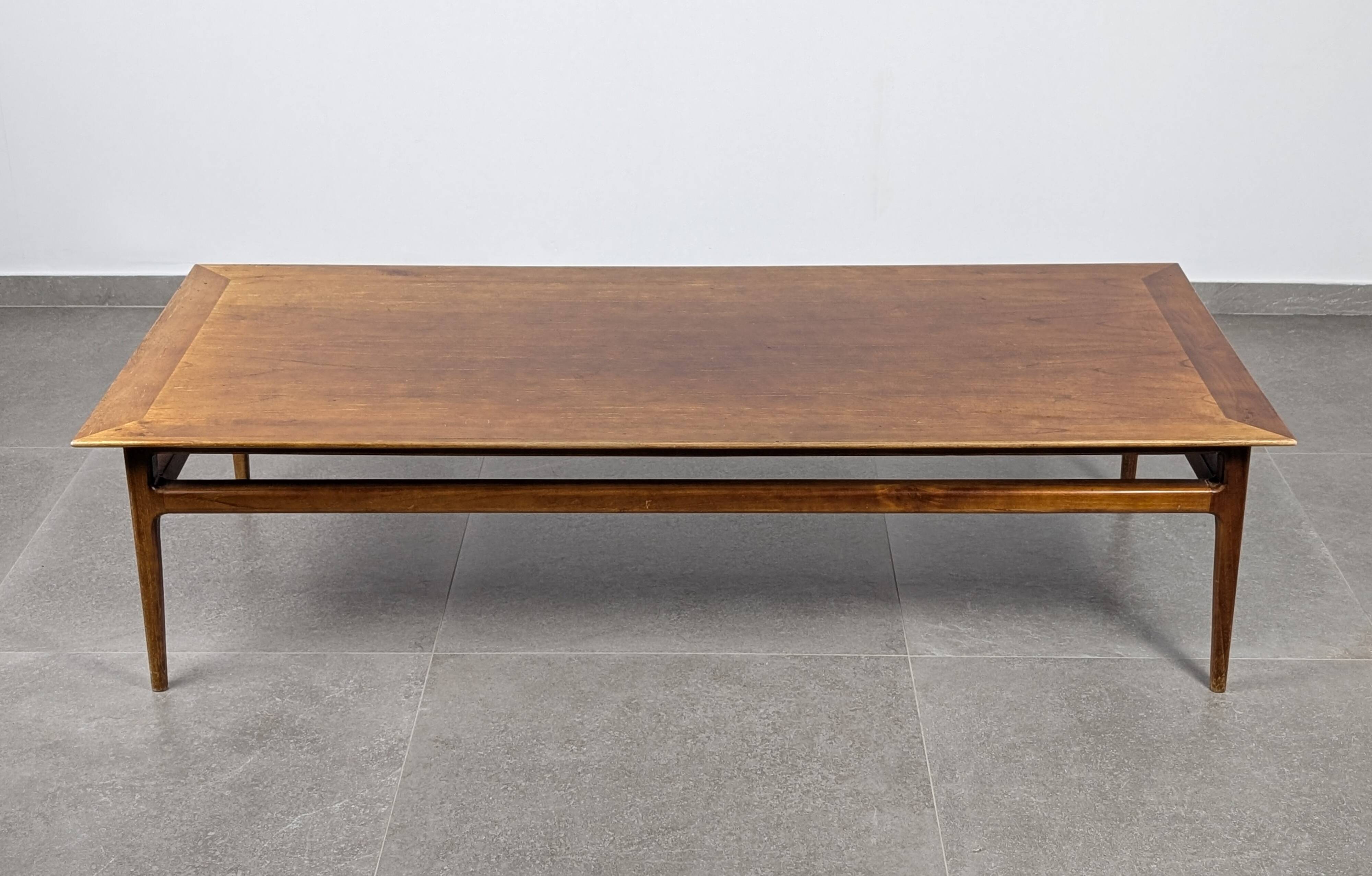 Scandinavian Modern Large Danish Teak Coffee Table 1950s