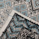 Hand-woven margoum rug in natural wool