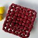 Burgundy woven ceramic basket bowl
