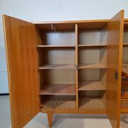 Meubles multifonctions en bois et rotin années 60