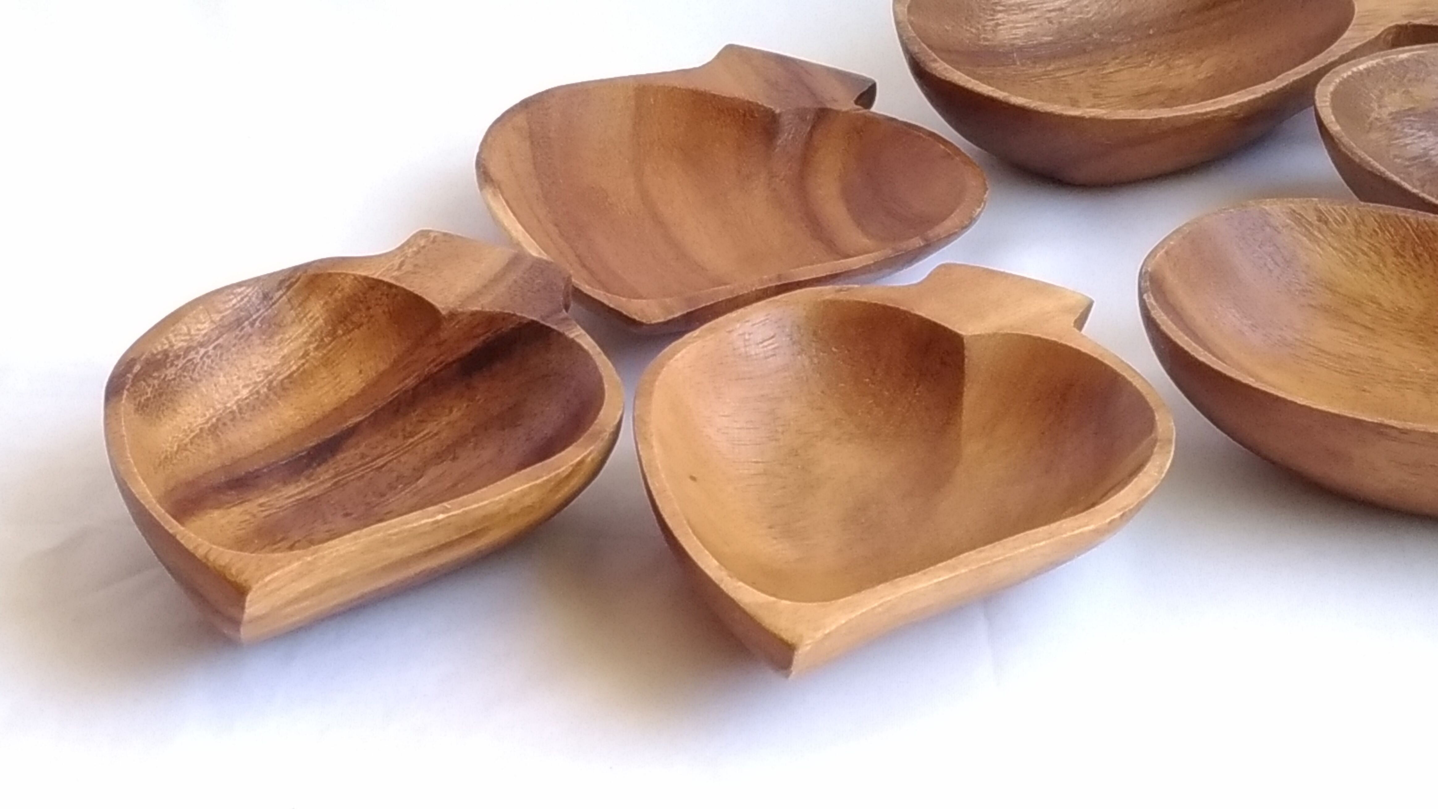 Vintage wooden cups 12 & 15cm