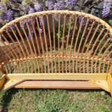 Rattan bed 110x180 cm