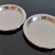 Christofle cc (before 1935) / set of 2 silver metal bottle coasters