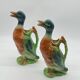 Duo of St Clément duck pitchers 🦆, ceramic / slip, vintage