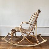Vintage rattan rocking chair