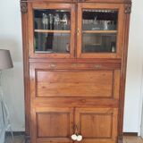 Cupboard, display cabinet, and secretary from Pondicherry, late 19th century.