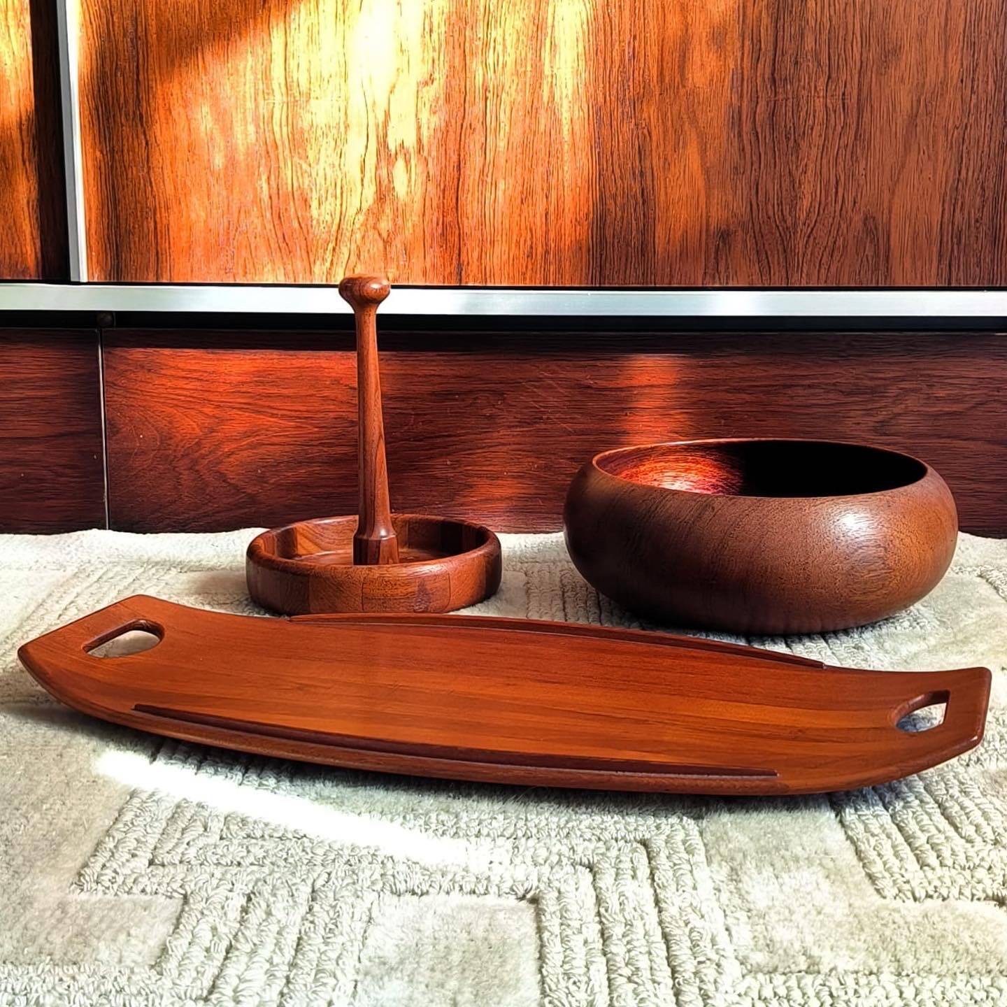 Teak dish set Dansk Design Denmark Jens H. Quistgaard 1960