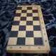 Chess set vintage foldable travel box