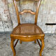 Antique Chair Louis XV Style Wood & Caned Seat Vintage #E030