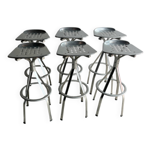 Tabourets de bar industriels - aluminium