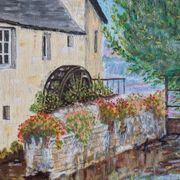 Oil painting – Village scene