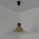 Mid-century Brown Lacquered metal Pendant circa 1980's.