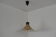 Mid-century Brown Lacquered metal Pendant circa 1980's.