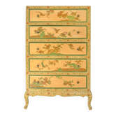 Painted wooden chest of drawers in a Chinese style.