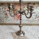 Chandelier 5 branches in silver metal color