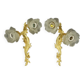 Pair of large Rocaille / Rococo style wall lights late 19th century