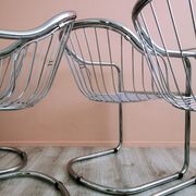 Ensemble de 4 chaises à manger chrome