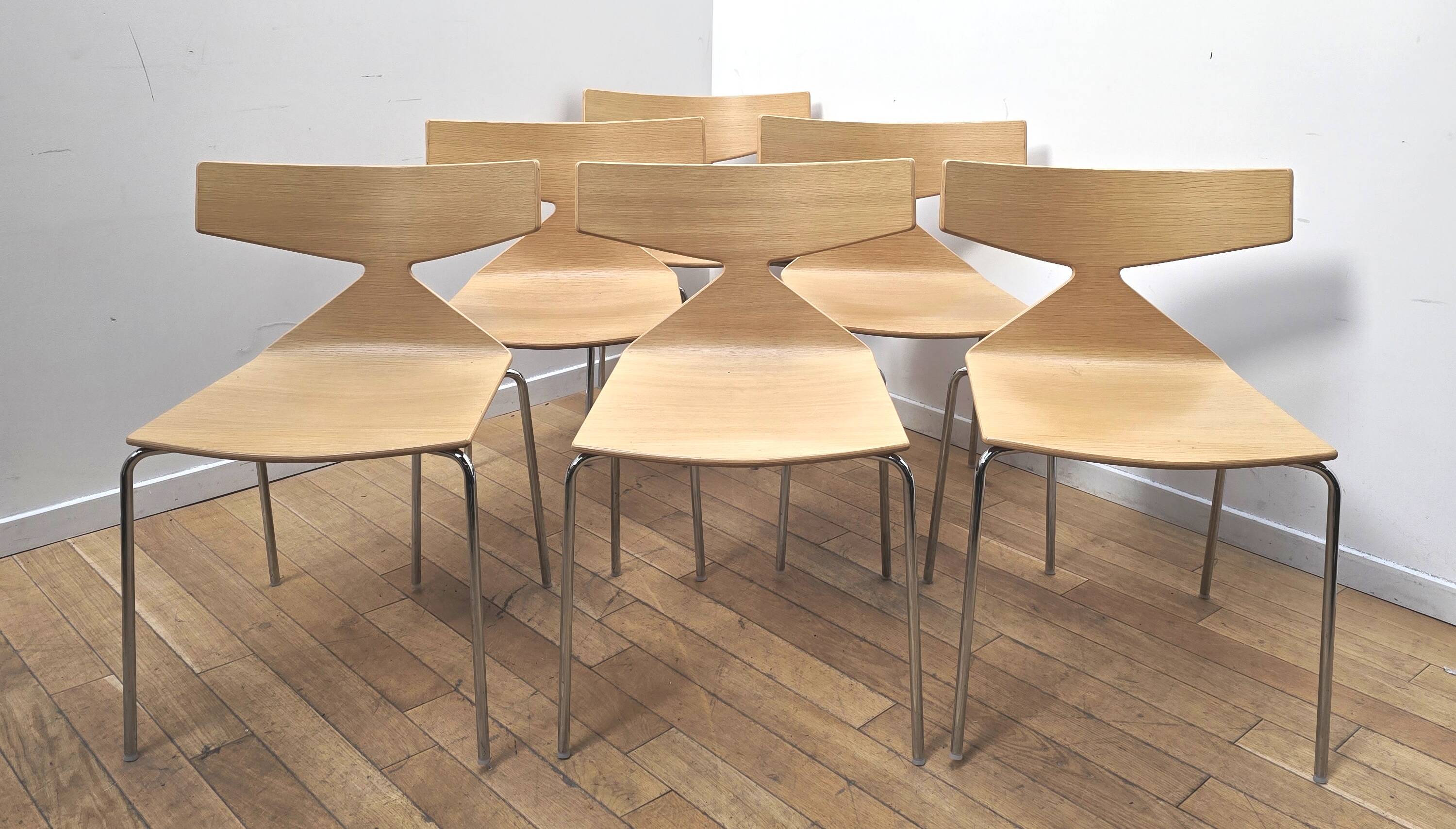 Suite de 6 chaises de salle à manger Saya, Arper