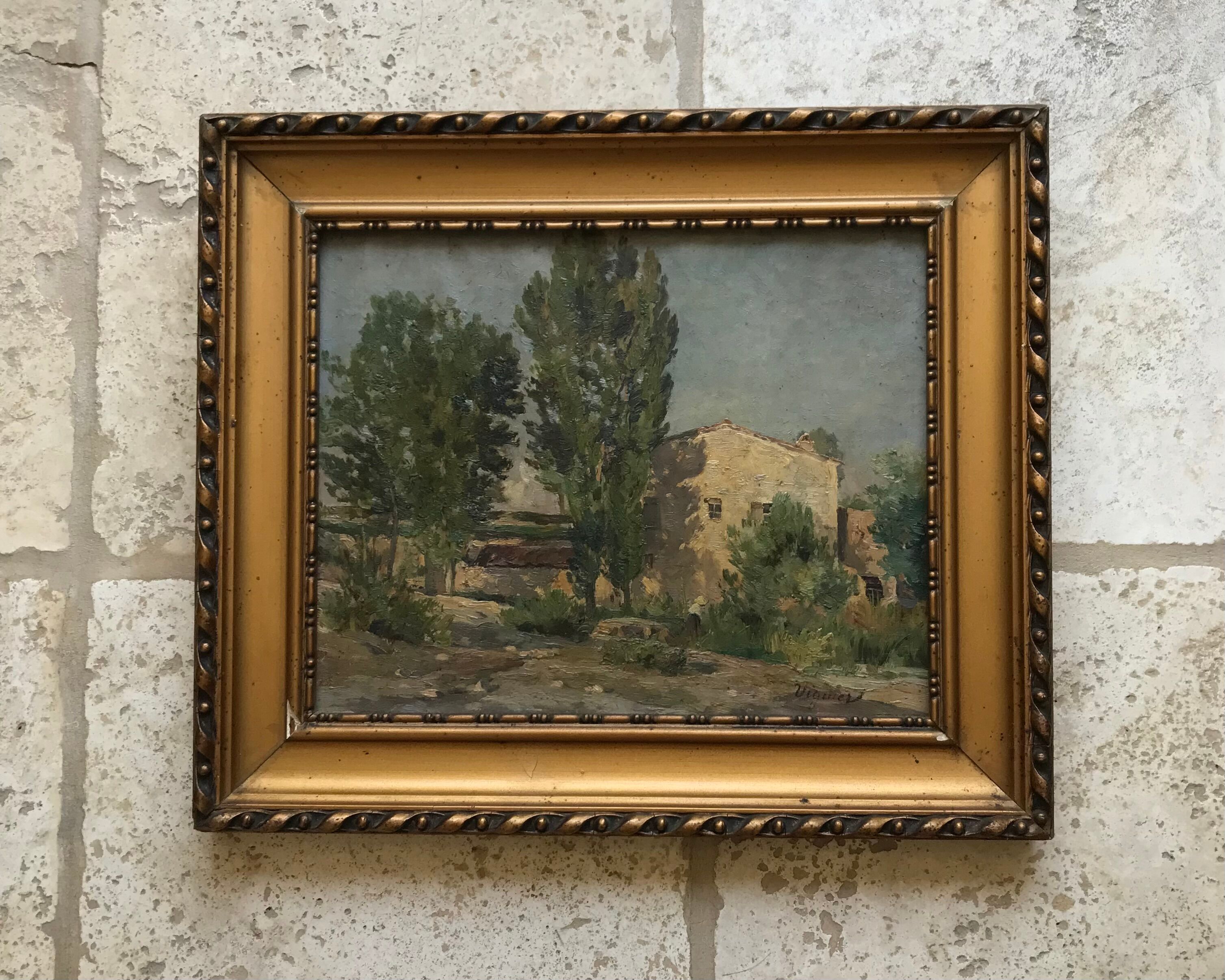 Tableau fortuné viguier paysage provençal