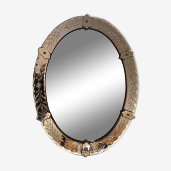Miroir Vénitien ancien vers 1930 - 65x50cm