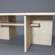 Vintage travertine coffee table, 1970s