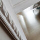 Patinated trumeau mirror Louis XVI style