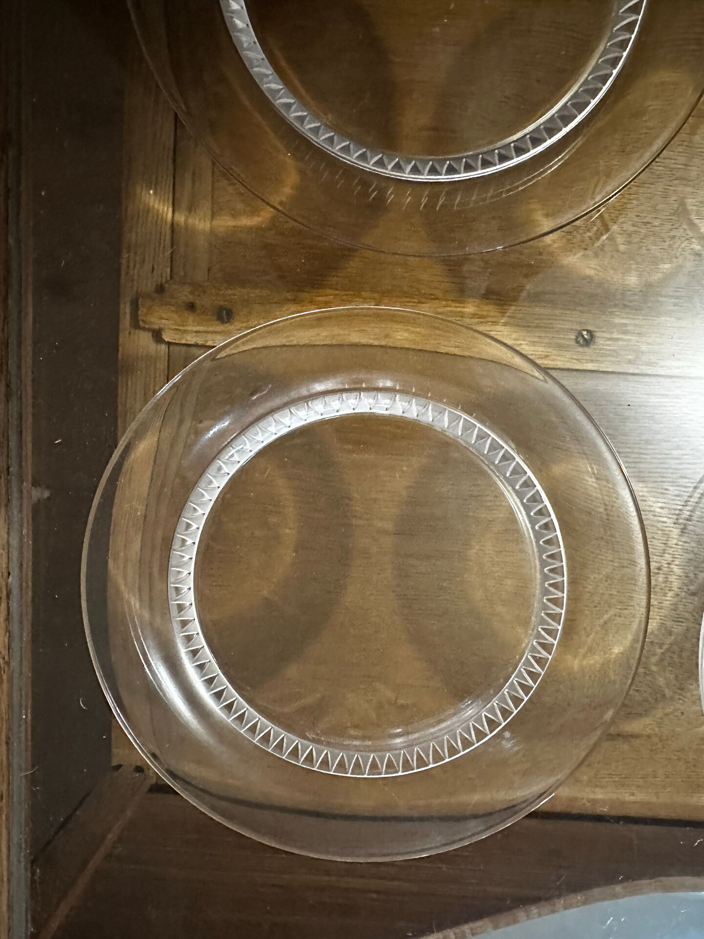 6 Starter/Dessert Plates Lalique France Model Bourgueil