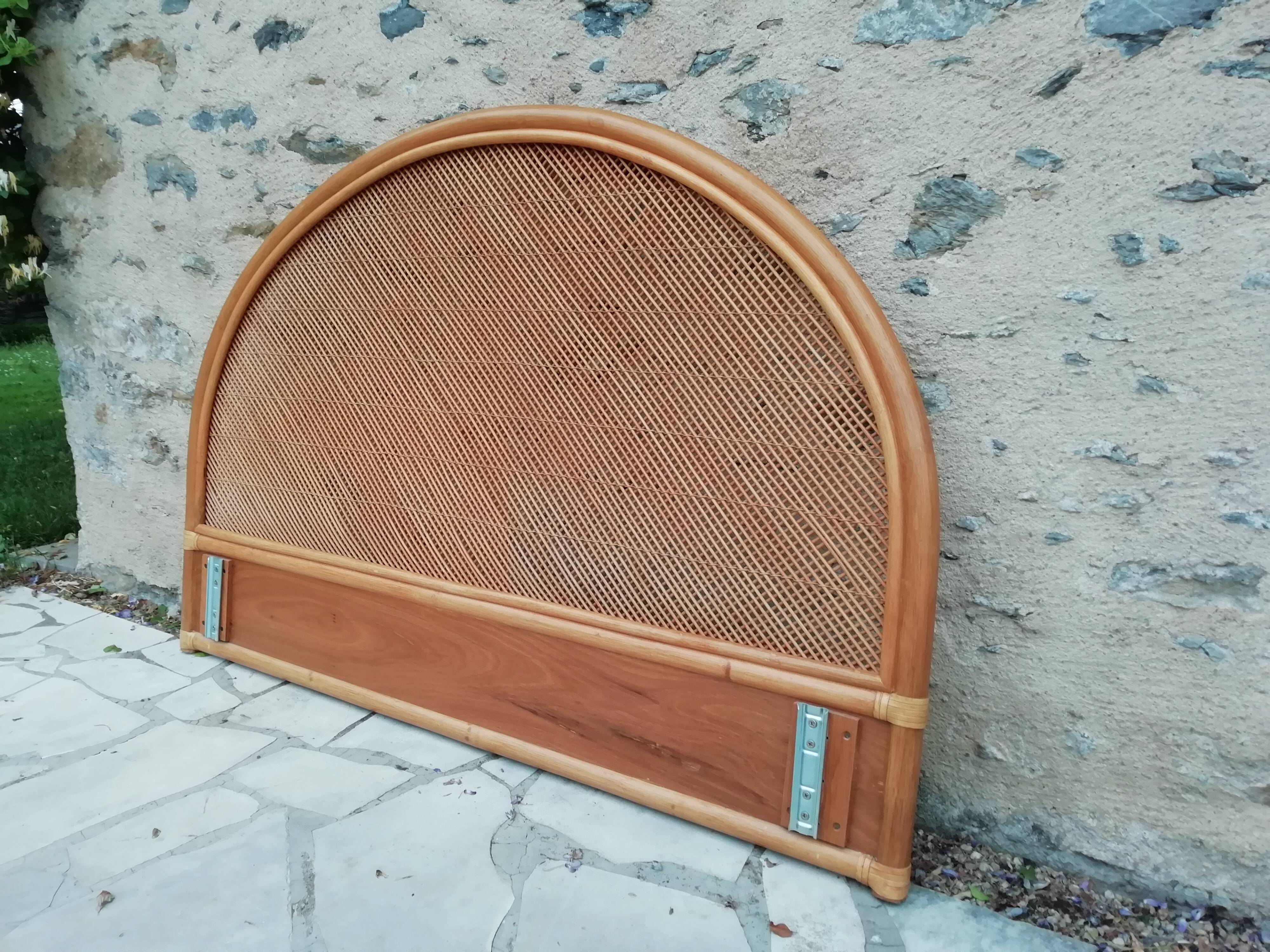 Headboard 2 places rattan /wicker