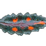 Grand bol vintage français en céramique de Vallauris, en forme de feuille