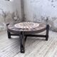 Round coffee table Roger Capron herbarium terracotta