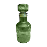 Vintage green glass decanter