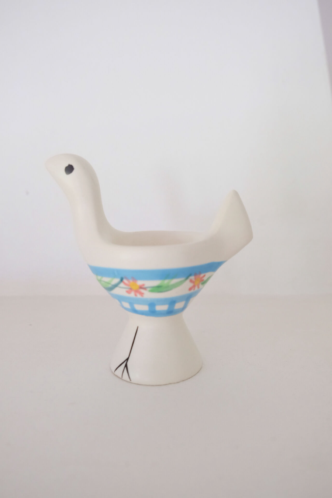 Bird-shaped ceramic egg cup – unique piece – collector – probably