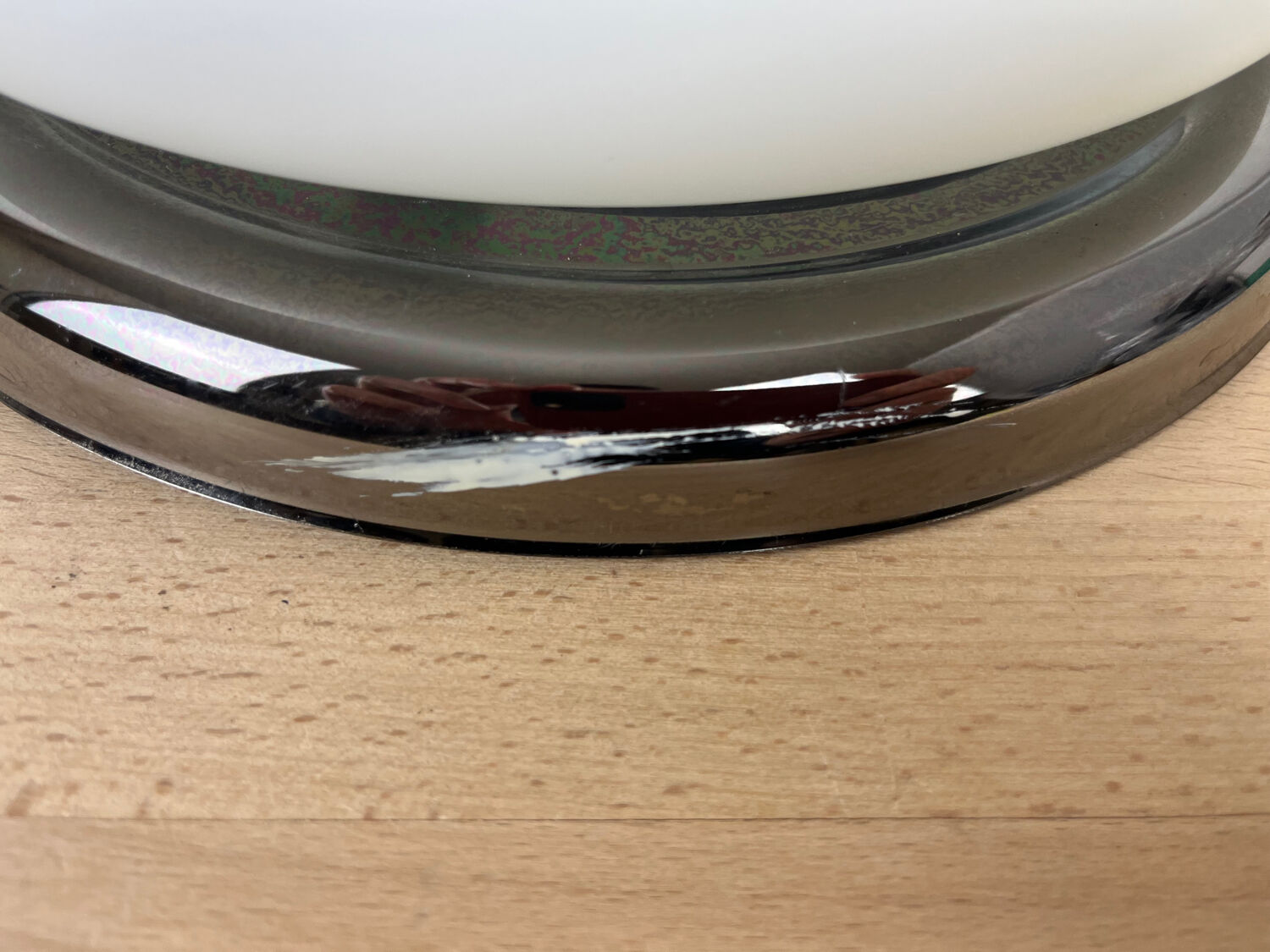 Pair of opaline and metal wall lights