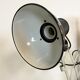 Vintage industrial black enamel scissor wall lamp, 1950s