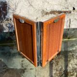 Photo doors in silver metal Alpaca with two old shutters