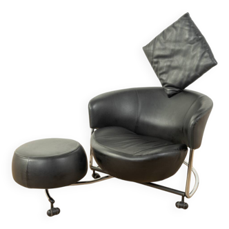 Fauteuil et pouf Girotonda par Cassina