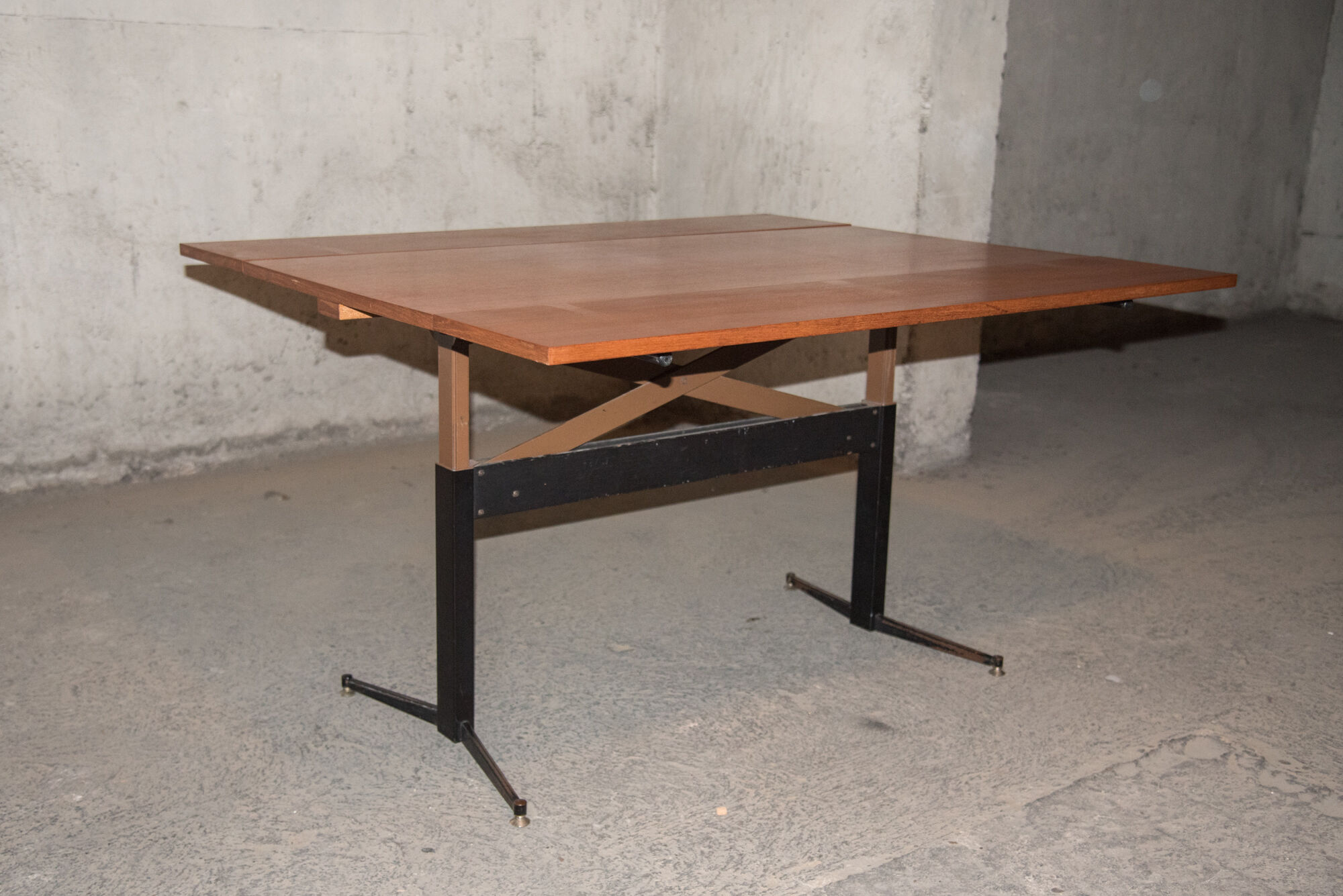 Coffee table convertible teak 60s