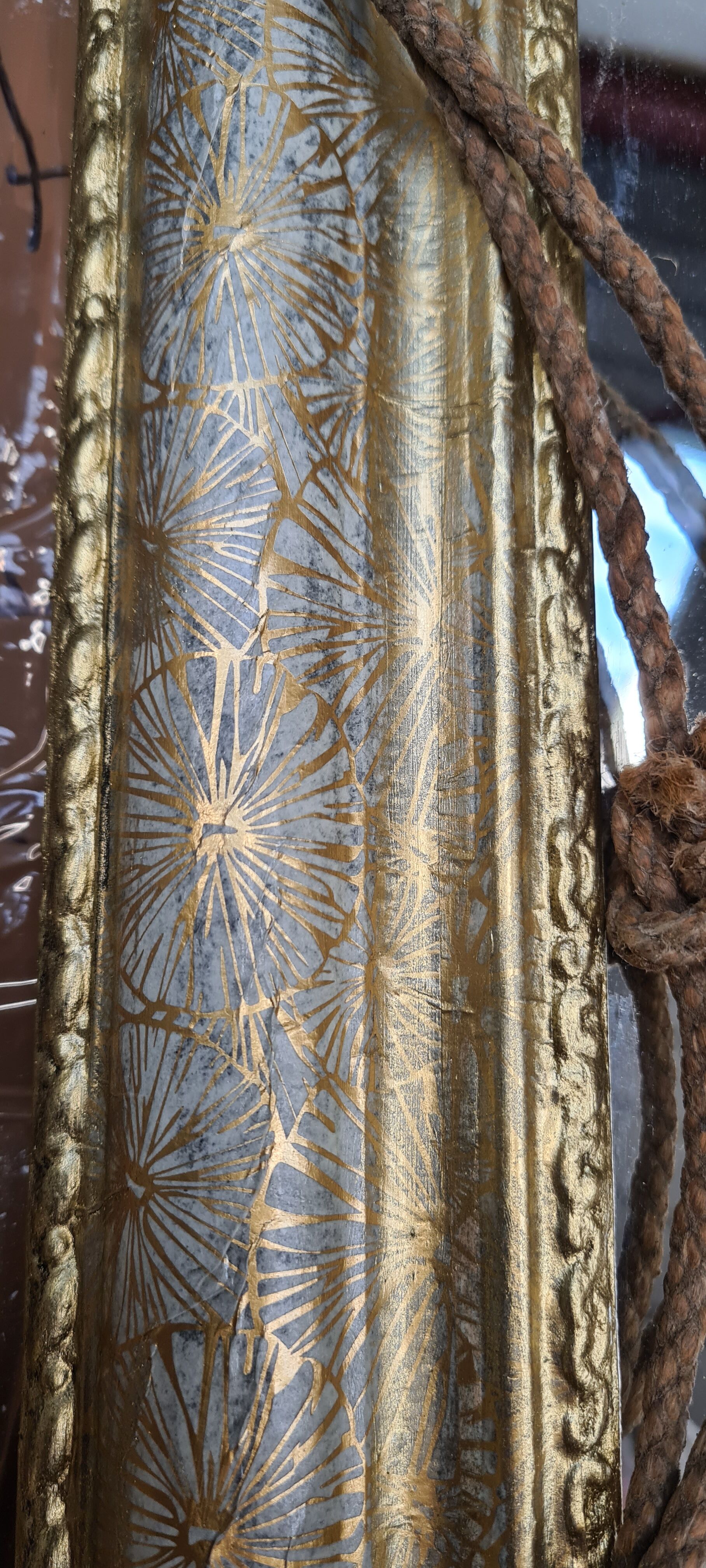 Mirror 1900 original wood 70x58 mercury glass