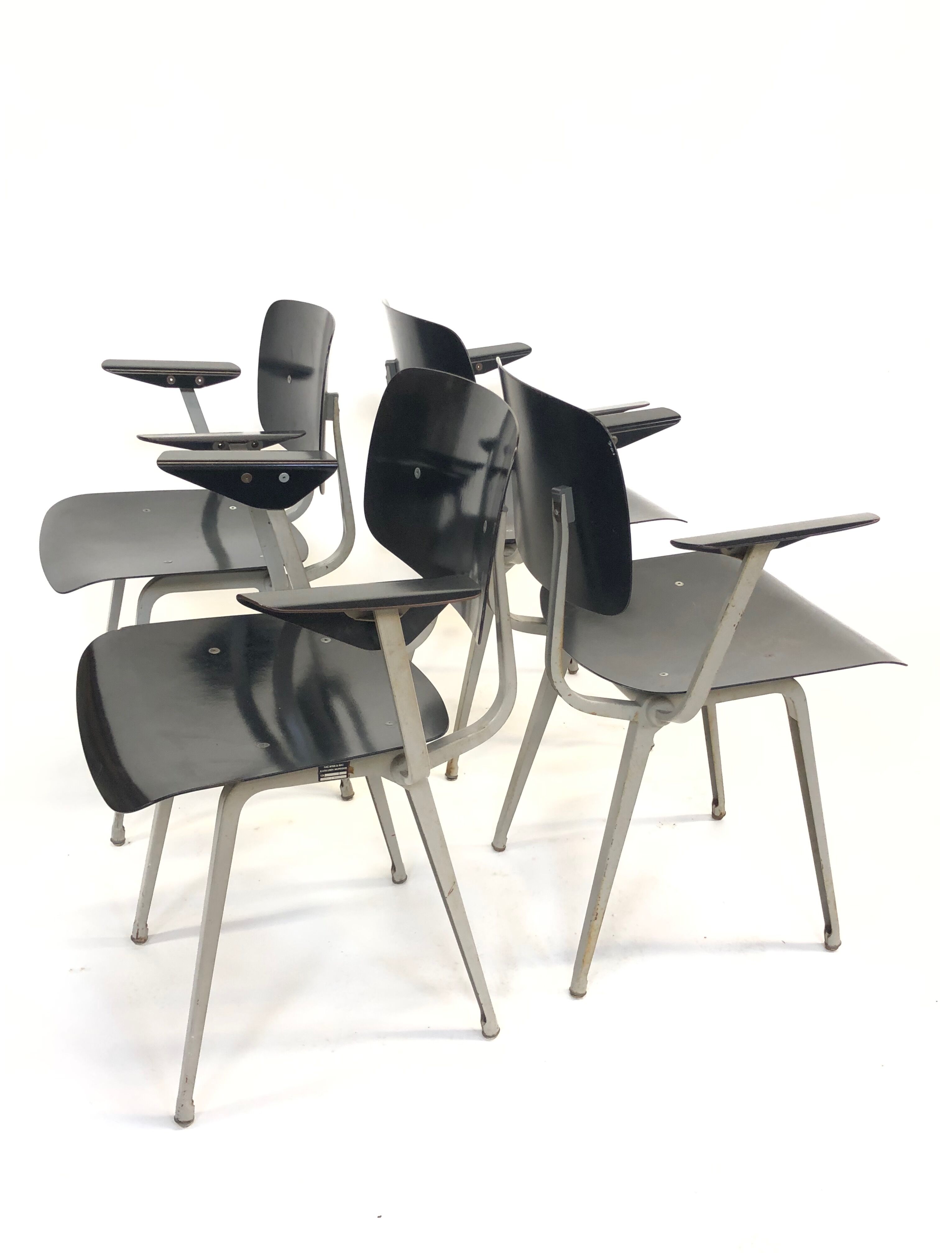 Set of 4 Revolt chairs by Friso Kramer