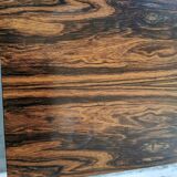 Coffee table from the 70s, chrome and rosewood